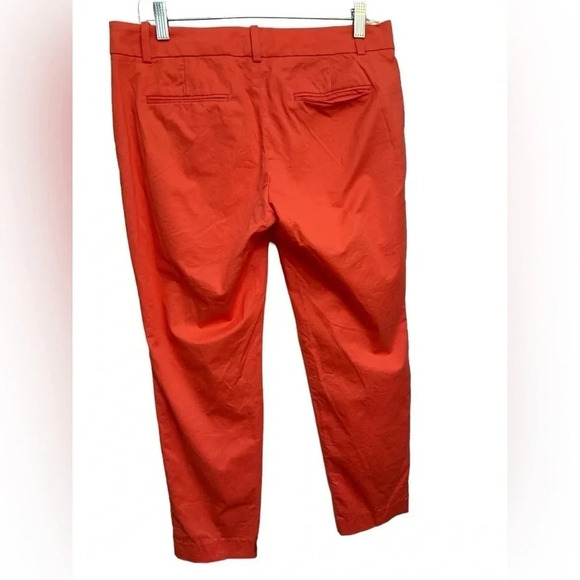 J. Crew flat front Cafe Capri pink chino pants - Picture 2 of 7